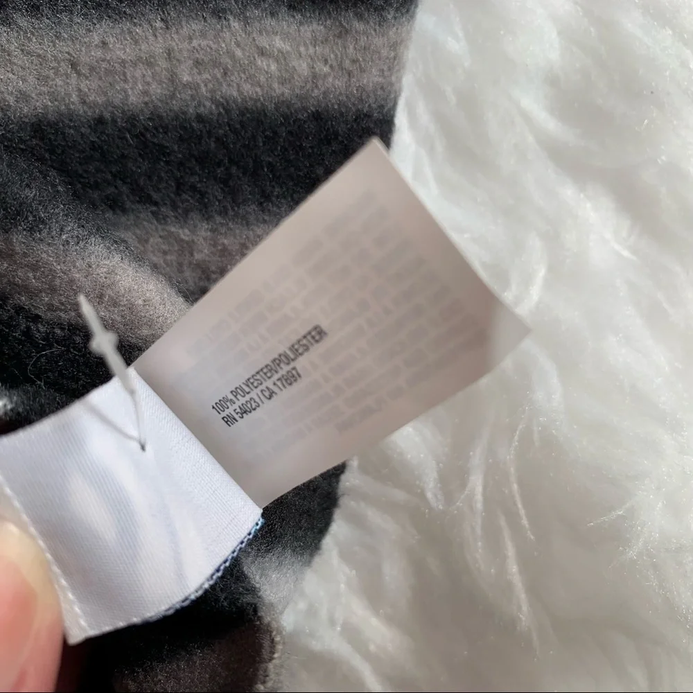 Polar Fleece Striped Infinity Scarf